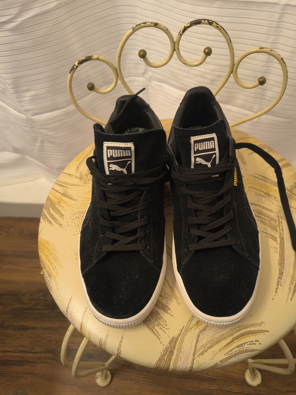 Puma Black Suede Low-Top Sneakers